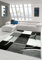 Designer Teppich Moderner Wohnzimmer Kurzflor Mit Konturenschnitt Karo Muster Grau Weiss Schwarz Größe 60x110 cm