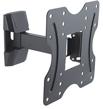 conecto CC50269 Wandhalterung für TV Geräte mit 58-107 cm (23-42 Zoll), neigbar -10° bis 3°, schwenkbar -90° bis 90°, ausziehbar 56-205mm, Traglast max. 25,0kg, VESA 200x200, schwarz