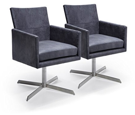 Kare Design Dialog Drehstühle, Einfarbig, grau, One Size