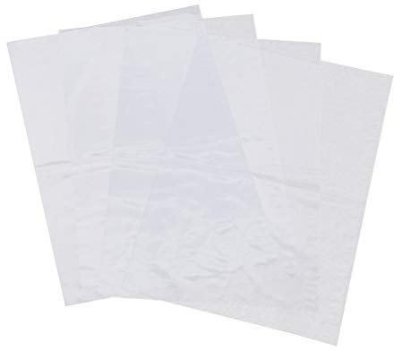 OUNONA 100 St¨¹ PVC Transparente Schrumpffolie Thermofolie Beutel f¨¹r Seife, Badekugeln & Co. - 12x26 cm, Klar