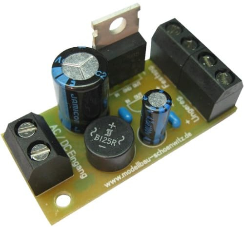 Modellbau Schönwitz Festspannungsregler Modul 12V DC Fertigbaustein V1.0 konstante Ausgangsspannung