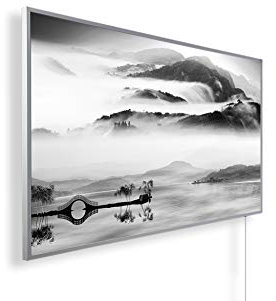 Könighaus 800W Infrarotheizung mit Bild in HD Qualität - inkl. Smart Thermostat - TÜV SÜD + 5 Jahre Garantie - Doppelter Überhitzungsschutz - Infrarot Wandheizung - Motiv: 50. China Landschaft