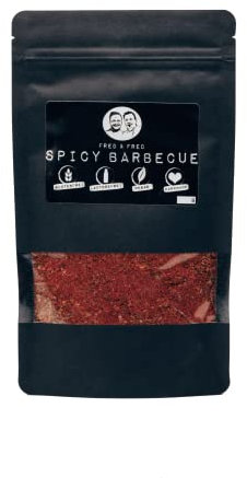 Fred&Fred Spices - Barbacoa picante - Bolsa de 120g de mezcla de especias - Especia para parrilla ideal para marinar - Mezcla de especias para todo tipo de carne