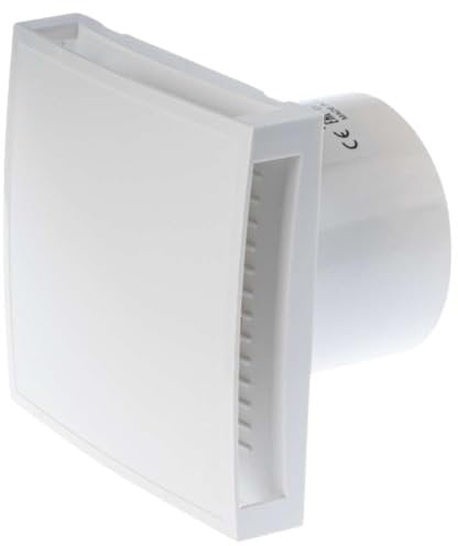 EUROPLAST Diameter 125mm Light Switch Activation Bathroom Extractor Fan with Timer - 5 inch Bathroom Fan with Timer - White Ventilation fan with a Front Panel