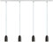 Buchenbusch urban design Beton Deckenlampe 4 flammig dark edition, Esstischlampe hängend mit Textilkabel Hellblau, Deckenlampe hängend