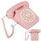 Téléphone Fixe Rétro des Années 82, Téléphone Vintage avec Appel HD, Téléphone à Cadran Rotatif avec Haut-Parleur et Fonction de Recomposition, Téléphone Fixe pour la Maison et la Décoration