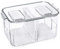 SANNO Fridge Food Storage Containers Produce Saver FreshWorks Produce Food Storage Container Bin Stackable Refrigerator Kitchen Organizer Keeper, with Removable Drain Tray to Keep Fresh
