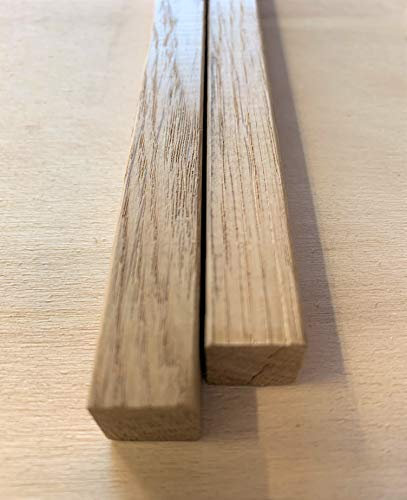 Listello in legno di rovere massiccio piallato 4 lati lunghezza cm. 80 (Rovere mm.15x15x800 pz.5)