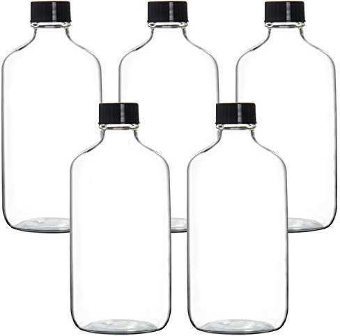 Youngever 5 Paquetes 250ML Botellas de Cristal con Tapa, Frascos de Vidrio con Tapa