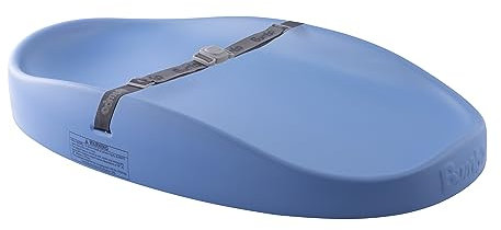 Bumbo Changing Pad - Cambiador Bebé Portátil - Acolchado, Impermeable y Antivuelco - Cómodo y Seguro con Cinturón de Seguridad - Fácil de Limpiar - Colchoneta para Cambiar Pañales - Color Azul
