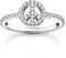 THOMAS SABO Damen Ring Peace weiße Stein 925 Sterlingsilber TR2373-051-14