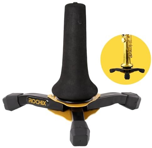 Portable Foldable Tripod Stand for Soprano Saxophone - Sturdy Sax Holder Stand