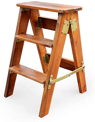 FALIYORS Tragbarer Tritthocker Leiterhocker Klapphocker Massivholz Tritthocker Küchenhocker Hoher Hocker Tragbarer Hocker Hoher Hocker