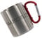 Crealuxe personalisierte Edelstahltasse mit Karabiner - Wunschtext - individuelle Tasse mit Namen, gravierte Kaffeetasse für Männer & Frauen, perfekte Geschenkidee für Outdoor, Camping und Reisen
