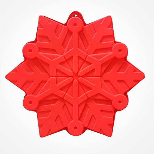 SUNSK Moule à Gâteau en Silicone Flocon de Neige Noël Moule à Pâtisserie Anti-adhésifs Moule de Cuisson pour Gâteaux Pain Tarte