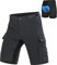 Cycorld MTB Hose-Kurz-Herren-Fahrradhose-Gepolstert, Schnelltrocknende MTB Shorts Radlerhose Atmungsaktiv Radhose Herren Kurz mit Verstellbaren Klettverschlüssen(Upgrade Dunkelgrau, M)