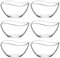 CLEARFEE 6-teiliges Glasschalen Set 215 ml aus hochwerigem Glas Dessertschalen Glasschüssel Salatschüssel Glas Schälchen Set Schale Schale Deko Schale Bowl