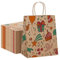 Dyforce Geschenktüten, 50 Stück Braun Papiertüten mit Henkel, Kraftpapiertüten Klein Geeignet für Geburtstag, Partyzubehör, Hochzeit und Geschenke 15X8X21CM