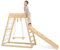 Klettergerüst Indoor,Kleinkinder-Holzspielzeug-Spielset 7in1 mit Klettergerüst, dreieckiger Kletterrampe, Rutsche, Schaukel,Klettergerüst, Strickleiter, Felswandkuppel kleine,Hochwertige Kiefer