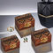 3er Set Orientalische Aufbewahrungsbox Dajat mit Deckel | Orientalischer Schmuckkästchen für Mädchen und Damen zur Schmuckaufbewahrung | Marokkanische kleine Schatulle Box aus Holz