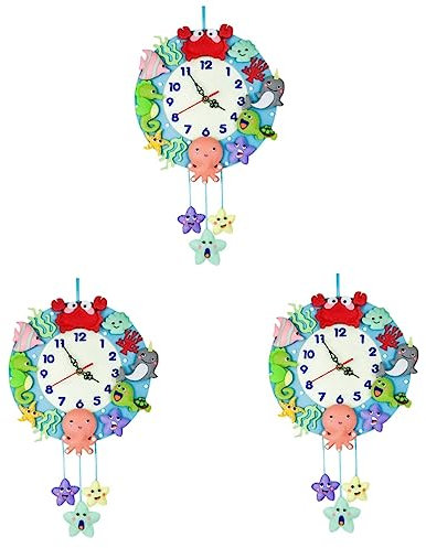 Toyvian 3stücke Bastelset Für Kreative Wanduhr Aus Vliesstoff Spaßige Uhr Für Vorgefertigten Materialien Anleitung Und Zubehör Für Dekoration Und