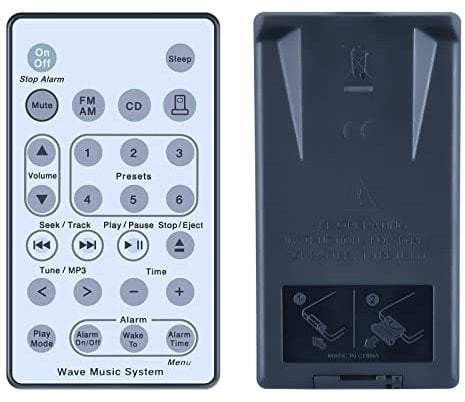 TCNOUMT Telecomando di ricambio Bose Wave Music System AWRCC2 AWRCC3 AWRCC4 Bose Radio CD (bianco)