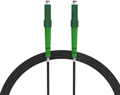 nexinex - 5m gepanzertes Glasfaserkabel LC/APC auf LC/APC Patchkabel | Telekom, Vodafone, 1&1, Fritzbox, etc. kompatibel | LWL Simplex Singlemode OS2 FTTH Glasfaser Lichtwellenleiter Kabel