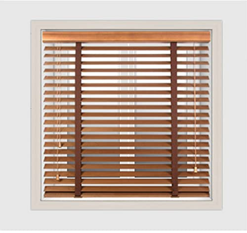 Jalousien Holz Braun, Natürliche Jalousien Für Fenster, Horizontale Fensterjalousien, Verdunkelungsrollos Aus Holz Für Küche/Schlafzimmer/Badezimmer, Anpassbar,135x280cm/53 x 110in