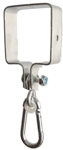 esmen Gancio per Altalena Gancio per Tubo Quadrato Altalena Barra Orizzontale Accessori Fibbia oscillante Anello di Sollevamento portante Chiusura per Tubo Quadrato