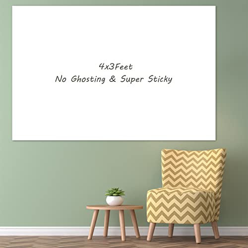 Nortix Film pour tableau blanc, Film pour tableau Tableau Rouleau Blanc, Anti-taches, Adhésif Multifonction Ardoise Effaçable Sticker Autocollant Mural Rouleau 91 x 121cm pour l'Ecole Bureau Accueil
