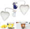 LUHEVIDIA 2PCS infuseur thé, boule a the en acier inoxydable en forme de cœur + pendentif animal mignon, boule a the infuseu rend la dégustation du thé amusante(Chat noir + chat blanc)
