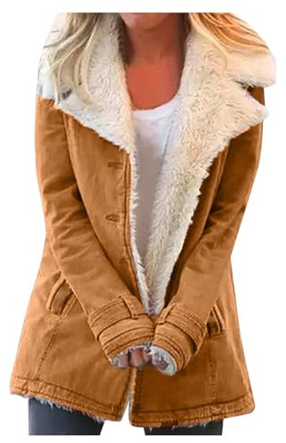 Uwdiohq Lightning Deals Giubbotto Donna Invernale Economico Giacca Donna Autunno Colorata Felpe Con Pelo Interno Donna Parka Donna Verde Invernale Cappotti Beige Donna My Orders