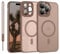 YUANDMI iPhone 15 Pro Max Hülle mit MagSafe, Hanyhülle iPhone 15 Pro Max Magnetisch Matte Touch Kameraschutz, Anti-Gelb rutschfest Kratzfest Schutz Stoßfest Hülle Braun