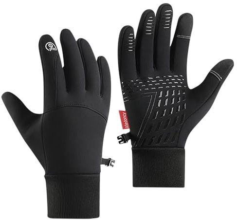 Fahrradhandschuhe Herren Winter Xxl Sporthandschuhe Wasserdicht Warme Laufhandschuhe Winterhandschuhe Touchscreen Winddicht Handschuhe Skihandschuhe Anti-Rutsch Outdoor Thermo Fahrrad-Handschuhe