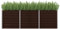 Myheimly Garten-Hochbeet Braun Blumenkasten Pflanzkasten Pflanzkübel Blumenkübel Pflanztopf Blumentopf Gemüsebeet Pflanzbeet 240 x 80 x 77 cm Verzinkter Stahl