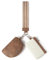 CLUCI Münzbörsen für Damen Mini Portemonnaie Kleine Geldbörse mit Armband, PU Leder Sportliche Coin Purse Pouch mit Reißverschluss Münztasche Beige mit Braun