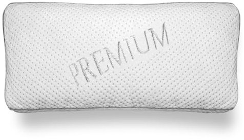 Sleezz Supportho Premium Viskoelastik Kopfkissen, 40 x 80 cm, Weiß, Antibakterieller Bezug