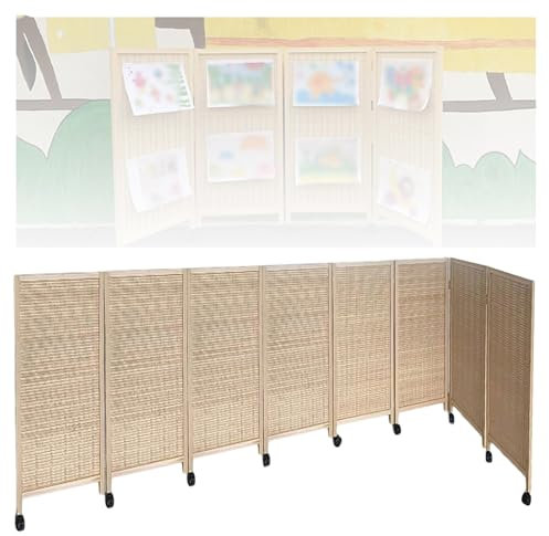 Séparateur De Pièce Court, Panneau De Paravent Pliable Autoportant, Cloison De Séparation Portable Autoportante, for Salon, Bureau, Dortoir(8 Pieces)