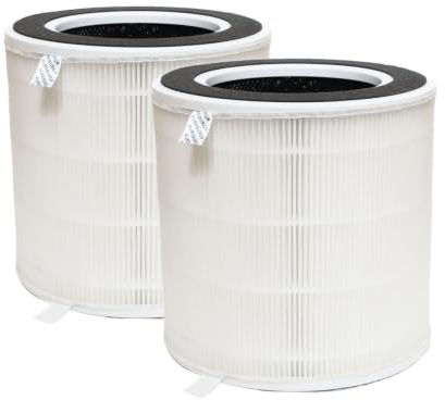 PUREBURG Filtri di ricambio compatibili con purificatore d'aria SwitchBot, 2 pezzi, H13 HEPA carbone attivo, filtrazione a 3 stadi, filtro per animali domestici, purificazione dell'aria, polvere e