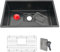 Fregadero de cocina de acero inoxidable bajo encimera Workstation, fregadero de cocina de un solo tazón (Negro, 30Inch┃76.2 * 48.26 * 25.4CM)