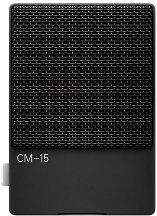 Teenage Engineering CM-15 Tragbares Studio-Kondensatormikrofon mit USB-C Audio und Laden, 3,5 mm Mini Jack Line Out, 48 V Phantom Mini XLR, 10 Stunden wiederaufladbarer Akku und Verstärkungsschalter