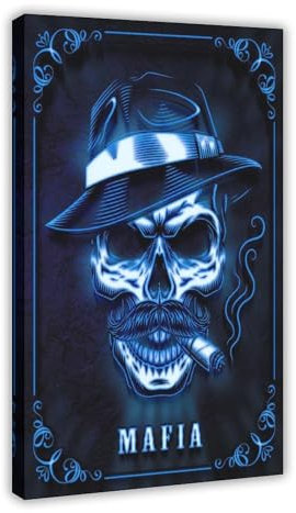 WebeRt Mafia II Neon-Leinwand-Poster, Schlafzimmer, Dekoration, Landschaft, Büro, Raumdekoration, Geschenk, 30 x 45 cm