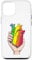 Gay Pride Raised Fist Anatomical Rainbow Heart Protest Case for iPhone 12/12 Pro