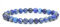 LAKADA Bracelet en lapis-lazuli véritable pierre précieuse avec perles rondes de 6mm - différentes longueurs - bracelet en pierres précieuses porte - bonheur talisman cadeau