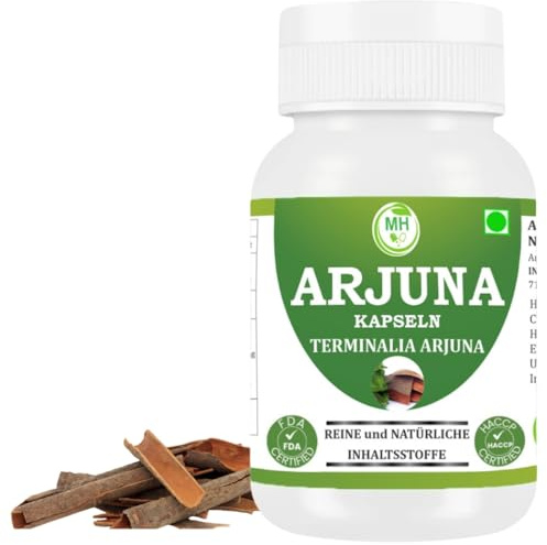 Morsan Arjuna Kapseln 500 mg – 60 Vegane Kapseln | Arjuna Rinde (Terminalia Arjuna) | Pflanzliches Ayurvedisches Nahrungsergänzungsmittel | Vegan & Ohne Zusätze | 1er Pack