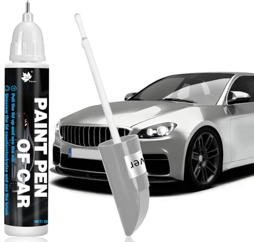 Canollo Lackstift Silber Auto, Auto Lackstift Silber für Kratzer, Autos Kratzer Reparatur Stift, Mit Pinselkopf und Spitze, für Kratzerreparaturen der Meisten Autos, Anhänge, Motorräder, Transporter