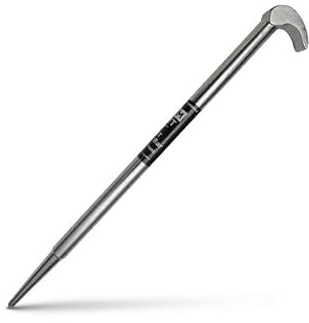 GEAR4GARAGE 16 Inch Pinch Bar Pry Bar Heavy Duty Heel and Toe Bar Wrecking Bar Lever Bar Pry Tool Mechanics Garage Demolition Bar Steel Pry Bar Automotive Workshop Tool TME0080