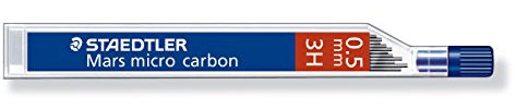 Staedtler - Mars Micro Carbon 250 - 1 tube de 12 dérivations Graphite 0,5 mm 3H