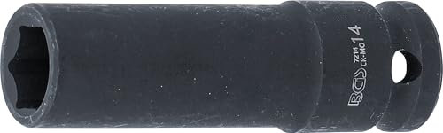 BGS 7214 | Kraft-Steckschlüssel-Einsatz Sechskant, tief | 12,5 mm (1/2) | SW 14 mm