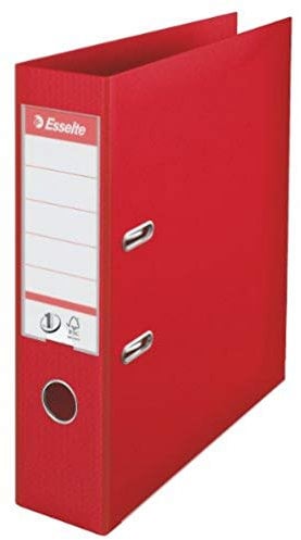 Esselte A4 Lever Arch File, Red, 72mm Spine, Plastic, 811330, 500 Sheets Capacity